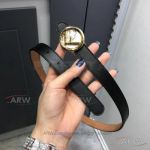 AAA Replica Cheap Fendi Women's Belt - Black Leather With Gold Buckle